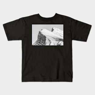 Black and White Mountains Kids T-Shirt